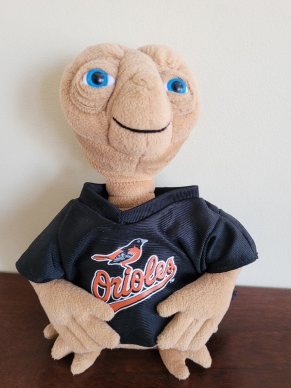 Rare Vintage 90's Universal Studio E.T. Plush Toy in Baltimore Orioles Tee